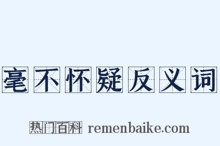 毫不怀疑反义词是什么意思的图片